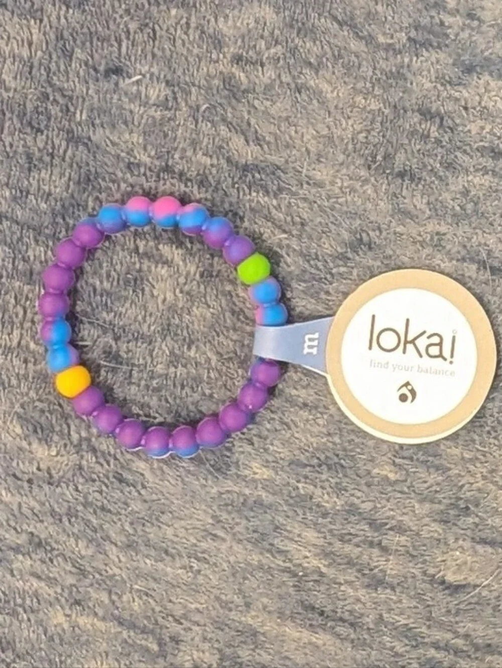 Lokai Kids Balance Bracelet NWT - Pink, Blue, Purple, & Accent Yellow/Green